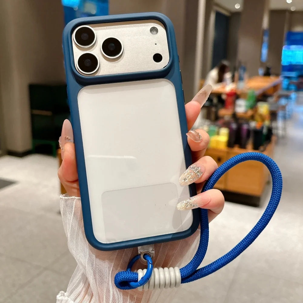 Intelligent Camera Touch Button Crystal Clear Phone Case for iPhone 17 Pro Max 17 Pro 17 Air Transparent Shockproof Cover Funda