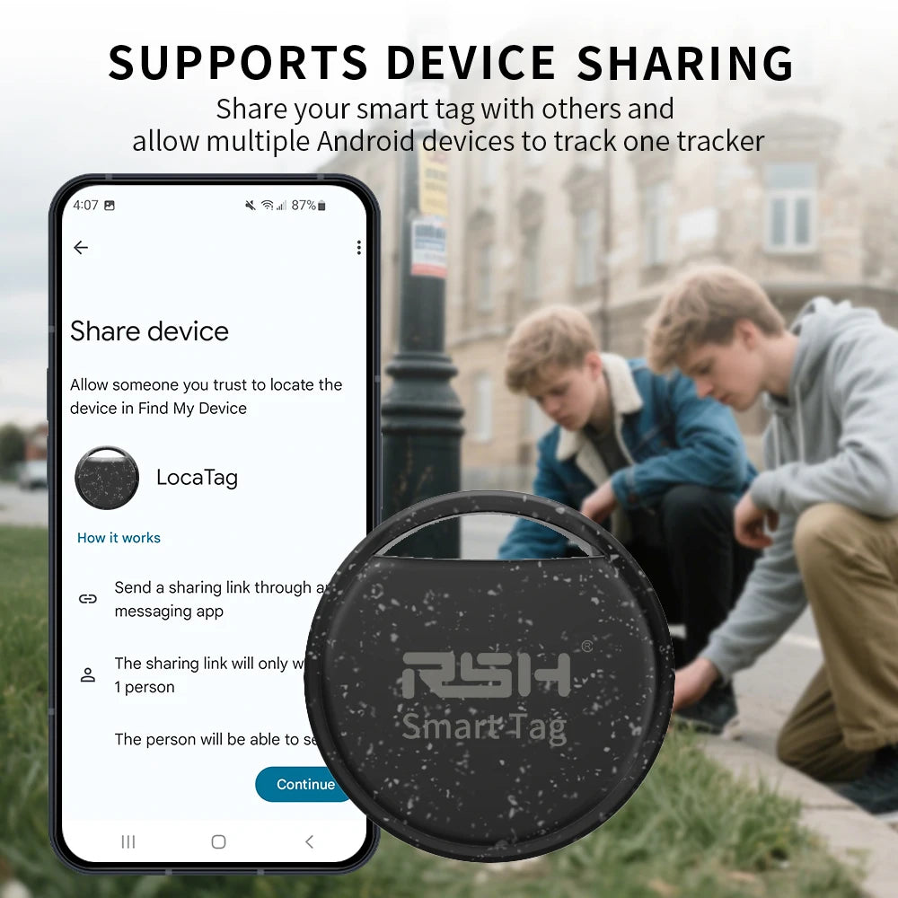 Smart Bluetooth Tracker for Android – Works with Google Find My Device | Anti‑Lost Tag