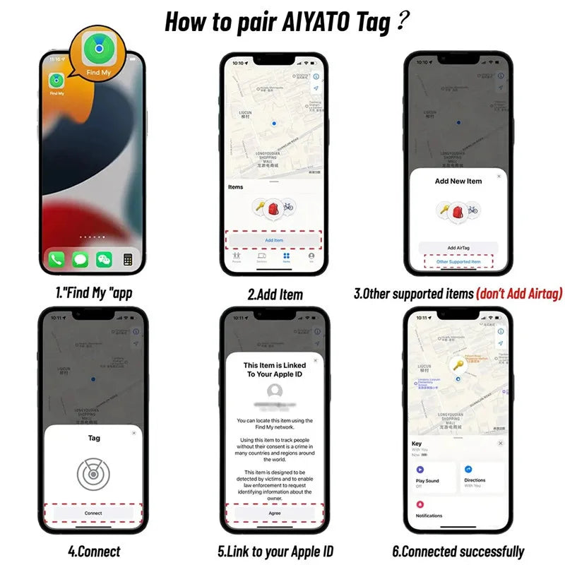 Smart Bluetooth Tracker for iOS – Works with Apple Find My | Anti‑Lost Tag