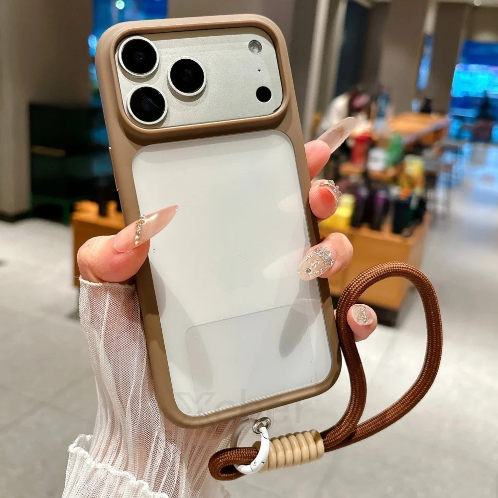 Intelligent Camera Touch Button Crystal Clear Phone Case for iPhone 17 Pro Max 17 Pro 17 Air Transparent Shockproof Cover Funda