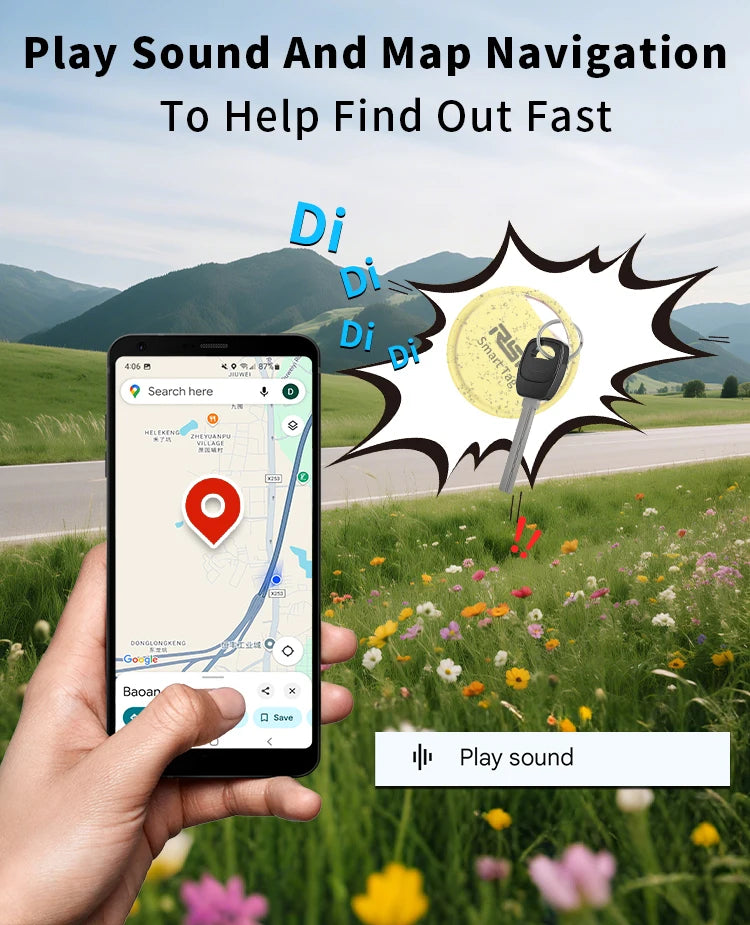 Smart Bluetooth Tracker for Android – Works with Google Find My Device | Anti‑Lost Tag