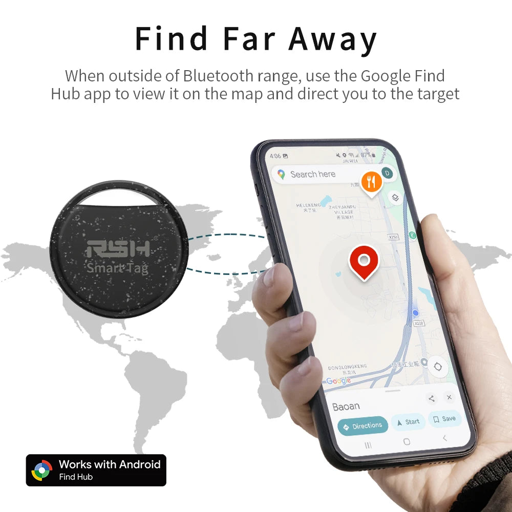 Smart Bluetooth Tracker for Android – Works with Google Find My Device | Anti‑Lost Tag