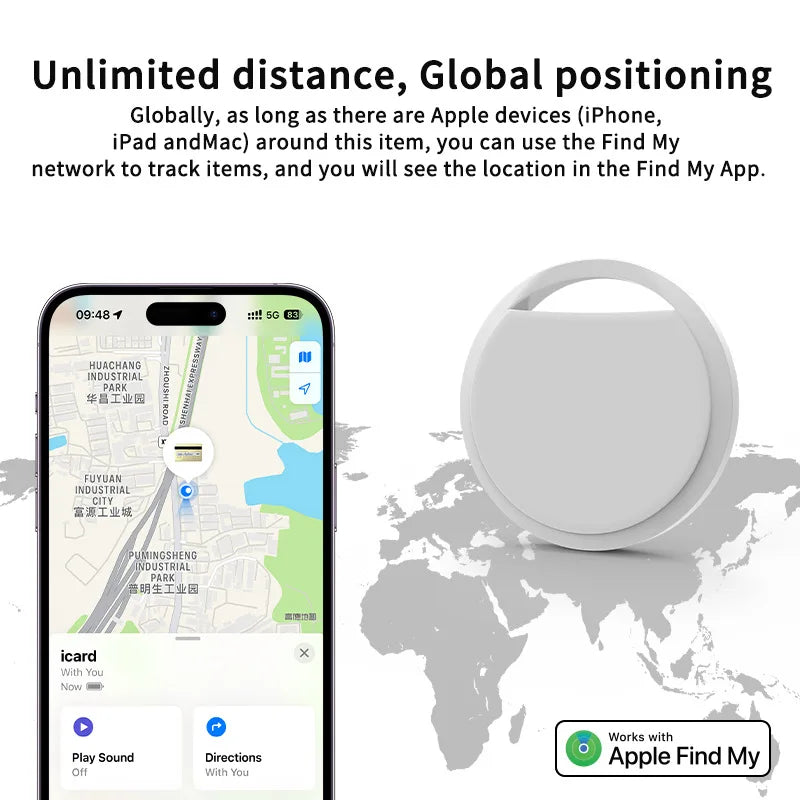 Smart Bluetooth Tracker for iOS – Works with Apple Find My | Anti‑Lost Tag