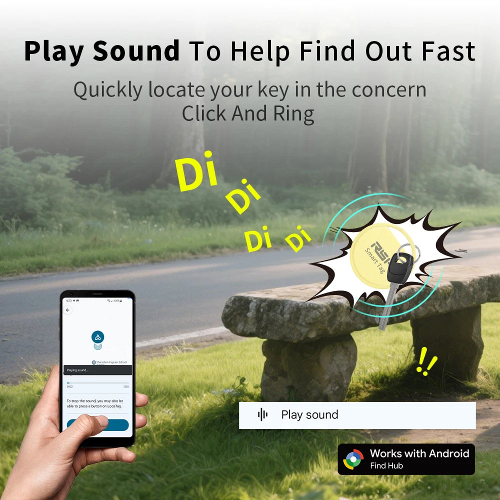 Smart Bluetooth Tracker for Android – Works with Google Find My Device | Anti‑Lost Tag